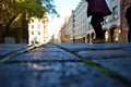Cobblestone stone streets of Leipzig