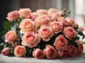 Photo of a bouquet of roses symbolizing tenderness and sweet moments.