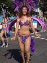 Pretty Brazilian Woman in Purple