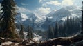 Romantic Riverscapes: Snowy Mountains And Eerily Realistic Forest