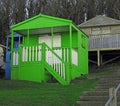 Green beach hut on tankerton slopes whitstable kent