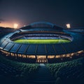 Ai generated a brightly lit stadium at night