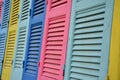 Brightly Rustic Coloured Wooden Vintage External Windows