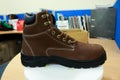 photo brown boots made of leather , hiking, adventuring, going to school, going to campus