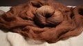 Medium Brown Ramie With Silk Yarn A Soft And Bold Artistic Combination