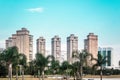 Buildings near Villa-Lobos Park in San Paulo Sao Paulo, Brazil Royalty Free Stock Photo