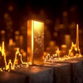 Photo Business success gold bar, stock diagram, and global economy Royalty Free Stock Photo