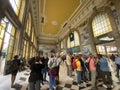 Busy Train Station in Porto Portugal in Europe