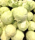 Photo cabbage on supermarket shelves