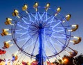 Blue Ferris Wheel Ride of California State Fair Royalty Free Stock Photo