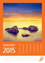 2015 photo calendar. September.