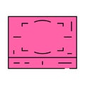 photo camera display icon color illustration