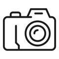 Photo camera editor icon outline vector. Data scale