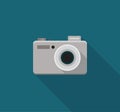 Photo camera flat icon Royalty Free Stock Photo