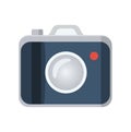 Photo camera flat icon, vector logo