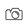 Photo camera flat sign icon vector illustration. Royalty Free Stock Photo