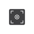 Photo camera focus vector icon Royalty Free Stock Photo