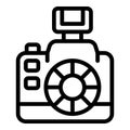 Photo camera gadget icon outline vector. Capturing images apparatus