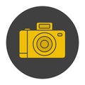 Photo camera glyph color icon