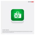 Photo camera icon Green Web Button Royalty Free Stock Photo