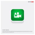 Photo camera icon Green Web Button Royalty Free Stock Photo