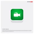 Photo camera icon Green Web Button Royalty Free Stock Photo