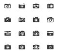 Photo camera icon set Royalty Free Stock Photo