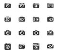 Photo camera icon set Royalty Free Stock Photo