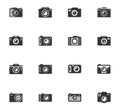 Photo camera icon set Royalty Free Stock Photo