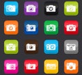 photo camera icon set Royalty Free Stock Photo