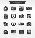 Photo camera icon set