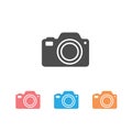 Photo Camera icon set vector Photography flat sign symbols logo illustration isolated on white background beautiful Royalty Free Stock Photo