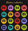 photo camera icon set Royalty Free Stock Photo