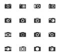 photo camera icon set Royalty Free Stock Photo
