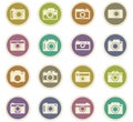 Photo camera icon set Royalty Free Stock Photo