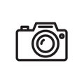Photo camera icon, technology icon. Outline bold, thick line style, 4px strokes rounder edges