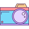 Photo camera icon vector photography line symbol