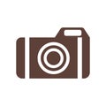 Photo camera icon vector sign and symbol isolated on white background, Photo camera logo concept Royalty Free Stock Photo