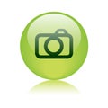 Photo camera icon web button Royalty Free Stock Photo