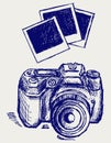 Photo camera illustration Royalty Free Stock Photo