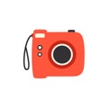 Photo camera isolated on white, vector illustration, flat style Royalty Free Stock Photo