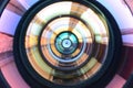 Photo Camera lens close up macro view. Concept of photographer or camera man job Royalty Free Stock Photo