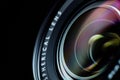 Photo camera lens closeup Royalty Free Stock Photo