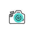 Photo camera line icon