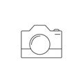 Photo camera line icon, outline vector logo illustration, linear Royalty Free Stock Photo