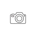 Photo Camera line icon vector Photography flat sign symbols logo illustration isolated white background beautiful black Royalty Free Stock Photo