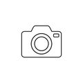 Photo Camera line icon vector Photography flat sign symbols logo illustration isolated white background beautiful black Royalty Free Stock Photo