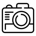 Photo camera machine icon outline vector. Photographic studio device