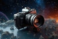 Photo camera in outer space