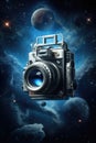 Photo camera in outer space